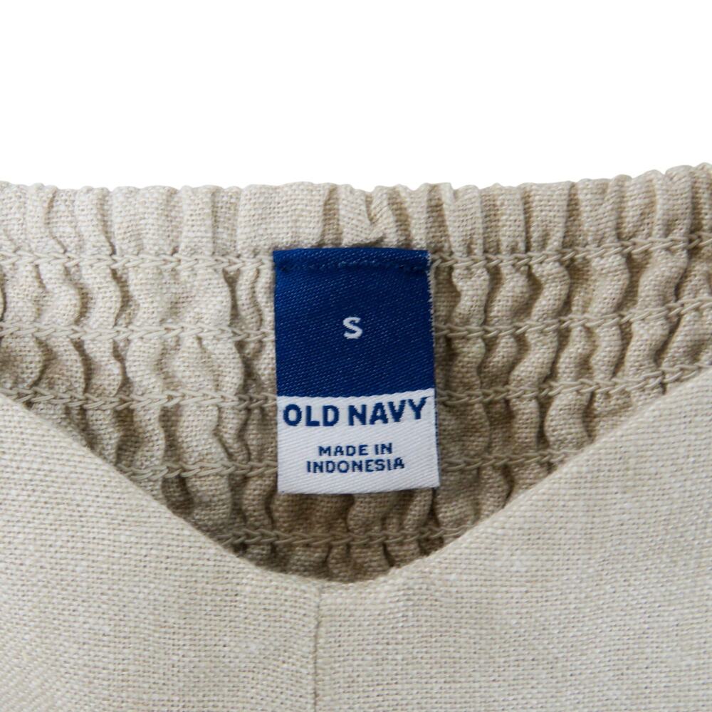 Old Navy Fit & Flare Sleeveless Linen-Blend Midi Dress Beige Cream Small Linen - Picture 6 of 7